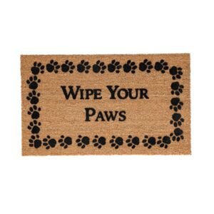 DeCoir Wipe Your Paws Door Mat Brown and Black 18 x 30inch DeCoir Wipe Your Paws Door Mat Brown and Black 18 x 30inch